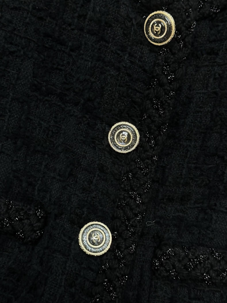 Chanel 20B black tweed jacket