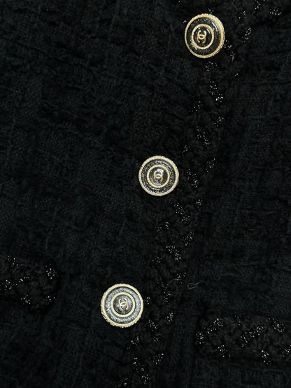 Chanel 20B black tweed jacket
