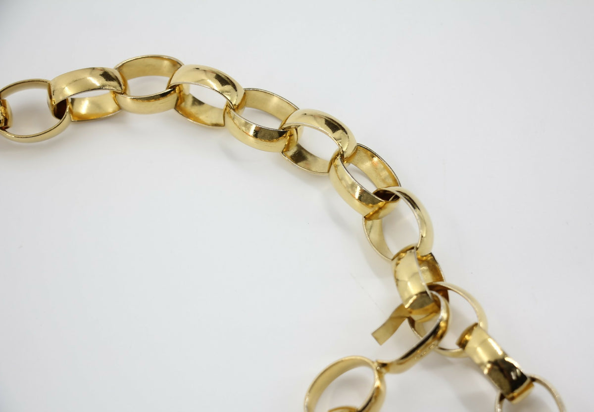 Chanel Vintage 54-71 Gold Plated Chunky Chain Large Coin Belt