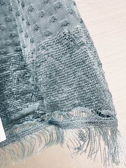 Chanel 26p blue silk top