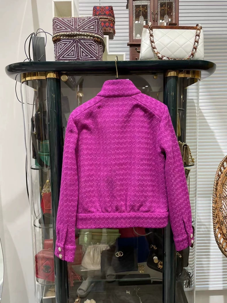 Chanel 19K fuchsia tweed Jacket