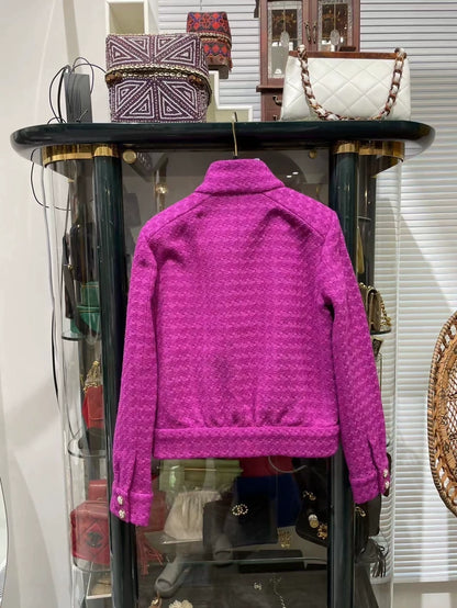 Chanel 19K fuchsia tweed Jacket