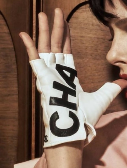 Chanel fingerless gloves