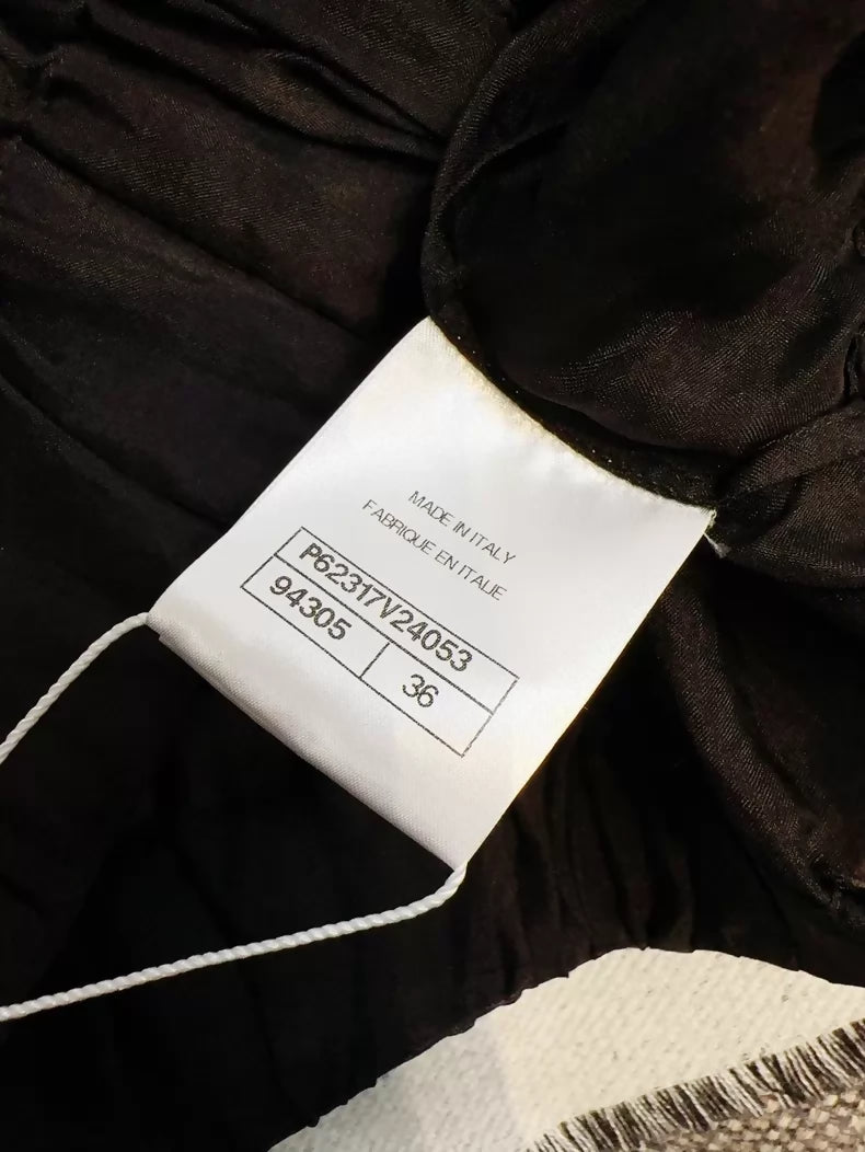 Chanel 19K Black Organza Top
