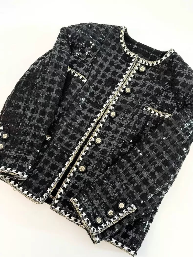 Chanel 21S Black and White Jacket
