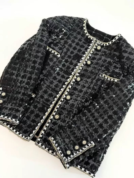 Chanel 21S Black and White Jacket