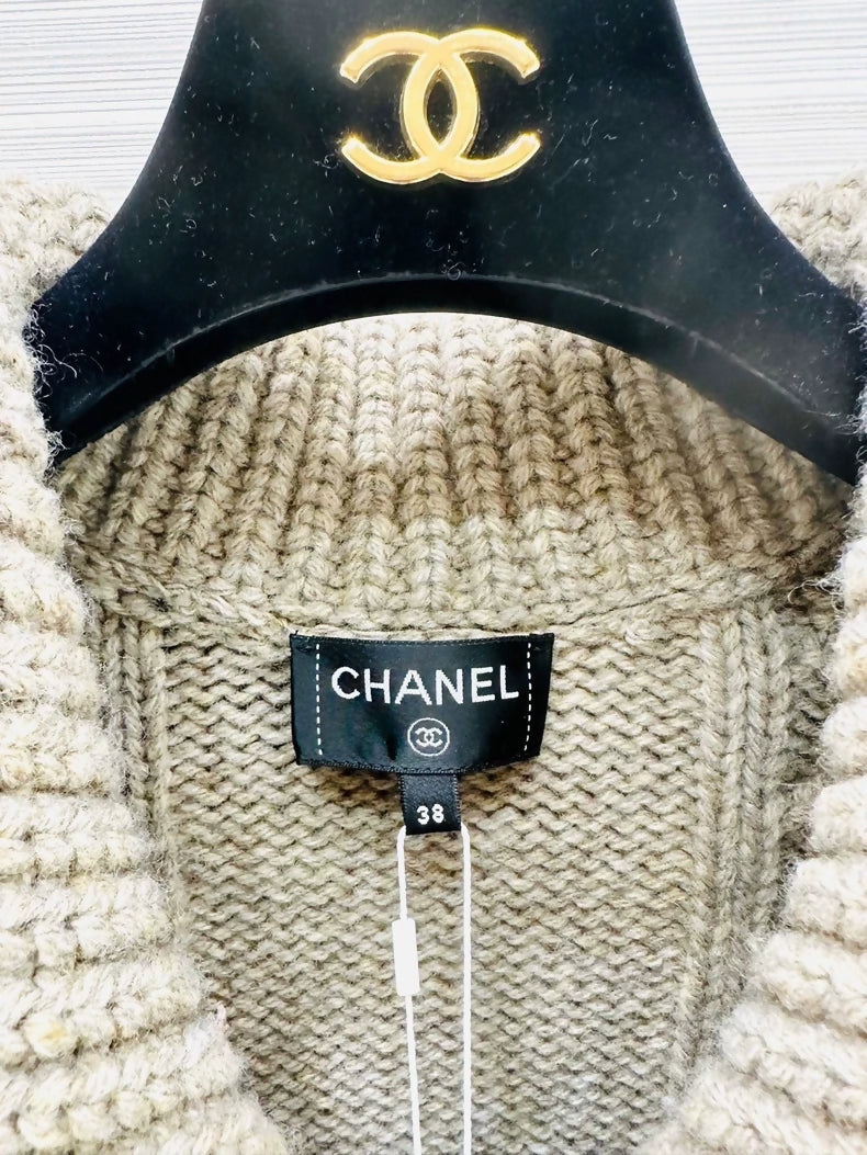 Chanel 24N Ski Coco Neige zip-up sweater