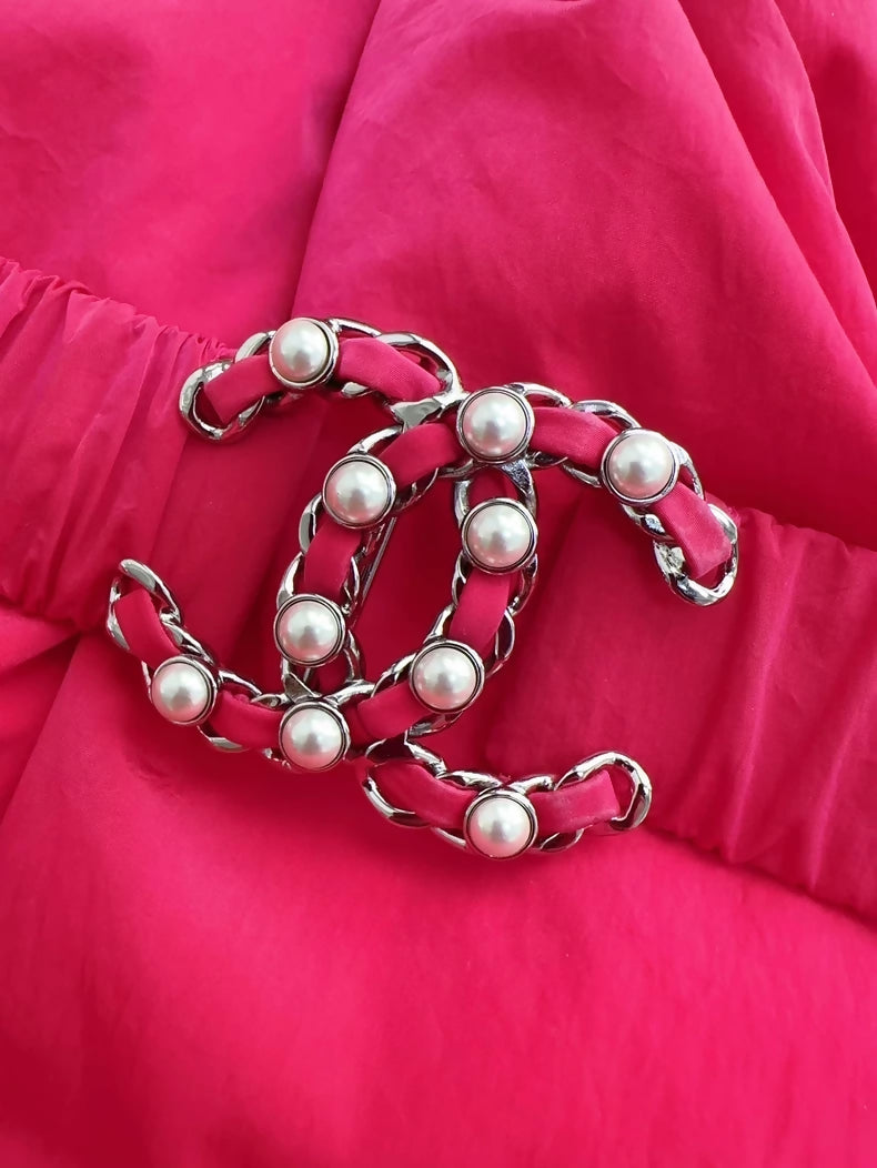 Chanel 19K Red Lapel Long Down Jacket
