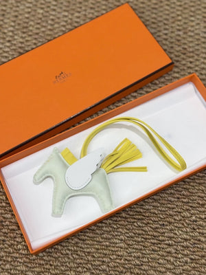 Hermès Rodeo Pegasus PM Bag Charm Green / Yellow / White