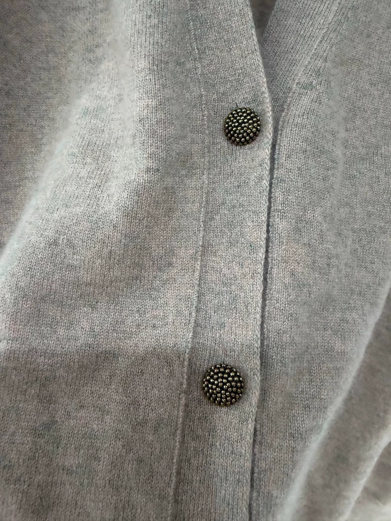 Loro Piana 2025 Fall/Winter Gold-Button Baby Cashmere Cardigan