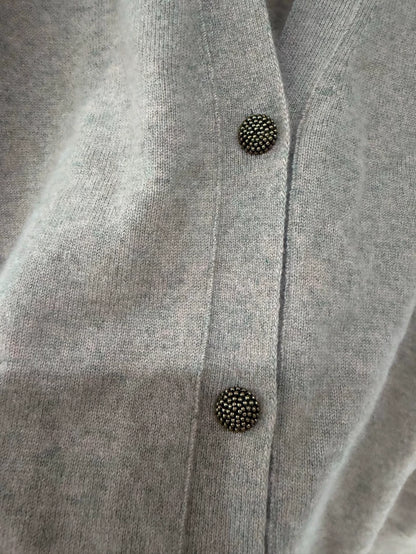 Loro Piana 2025 Fall/Winter Gold-Button Baby Cashmere Cardigan