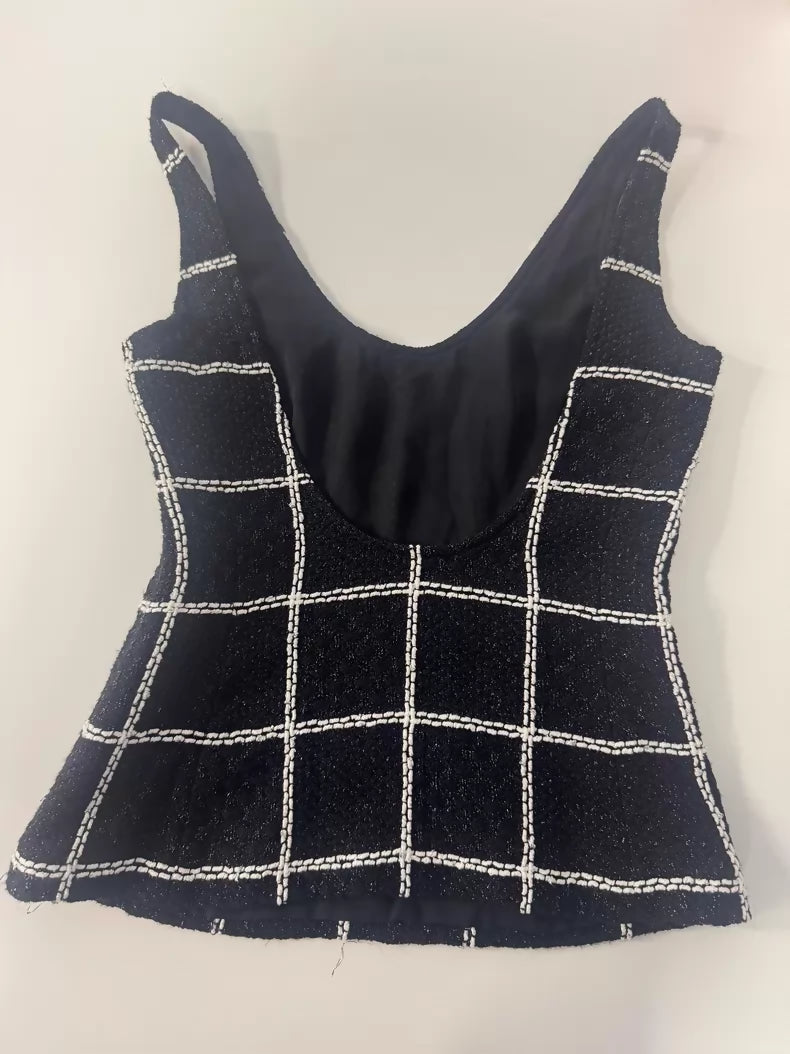 Chanel 20s Black and White top