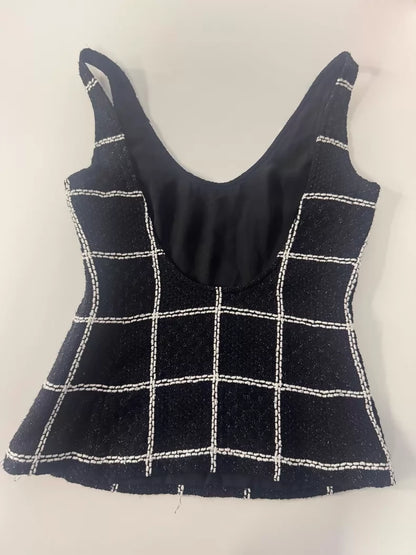 Chanel 20s Black and White top