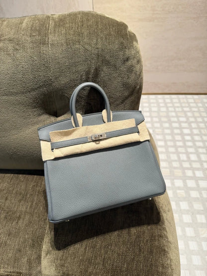 Hermes Birkin 25 CK63 Vert Amande Togo leather palladium hardware