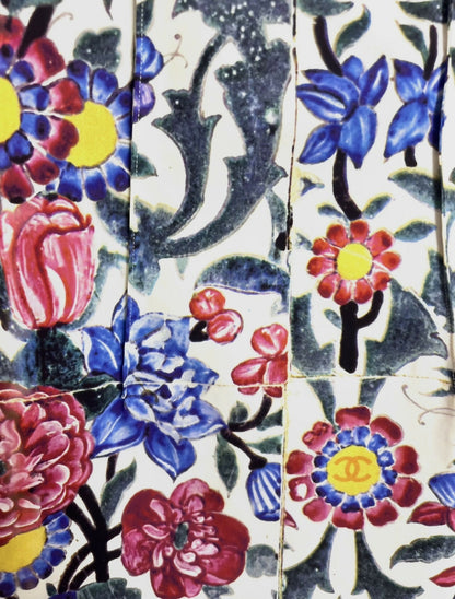 Chanel 15C Dubai CC Logo Kaleidoscopic Shirt Blouse FR 40
