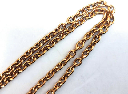 Chanel Vintage 81-85 Gold Plated Quilted Coco Mark Necklace