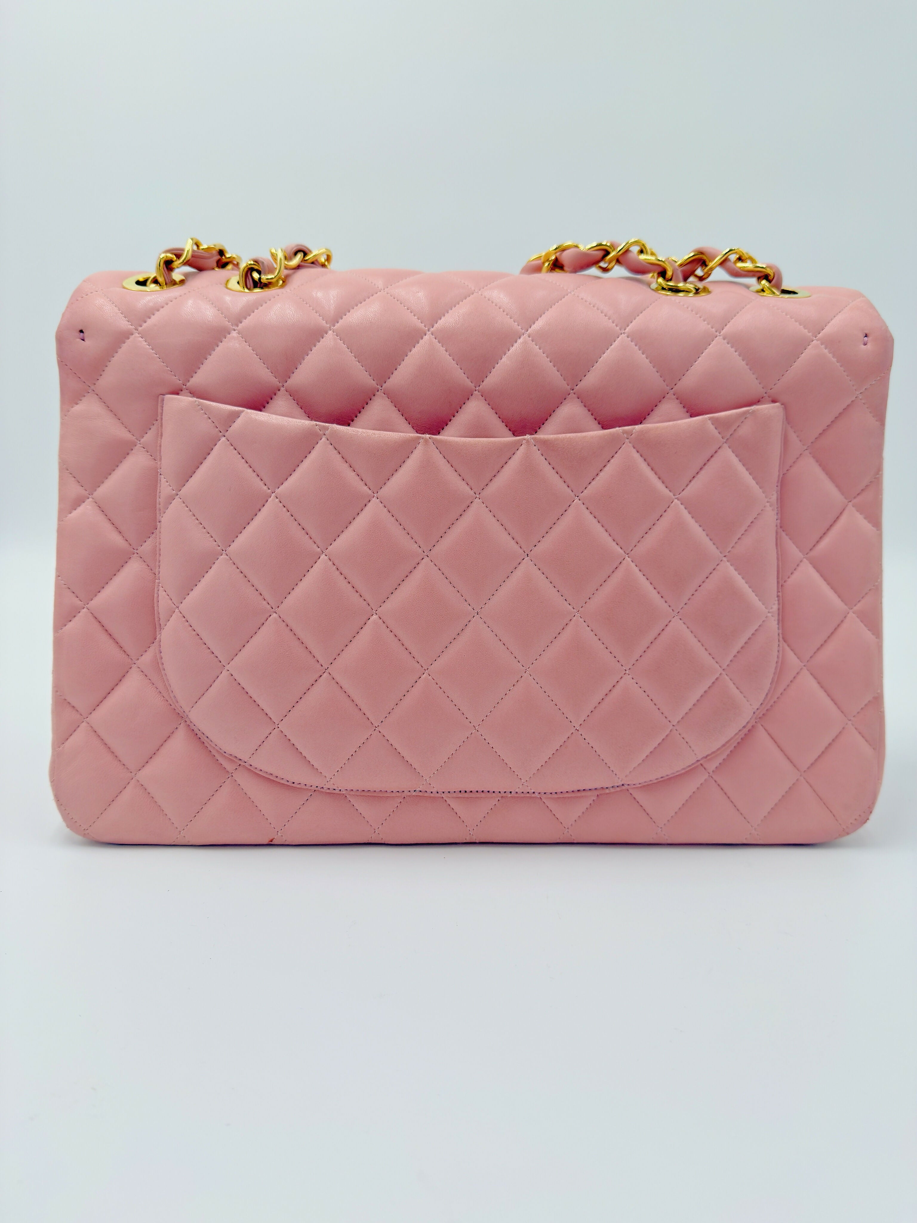 Chanel Vintage Maxi Flap Bag – Series 2 in Pink Lambskin