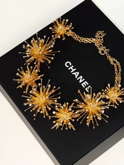 Chanel 26S Gold Firework Necklace