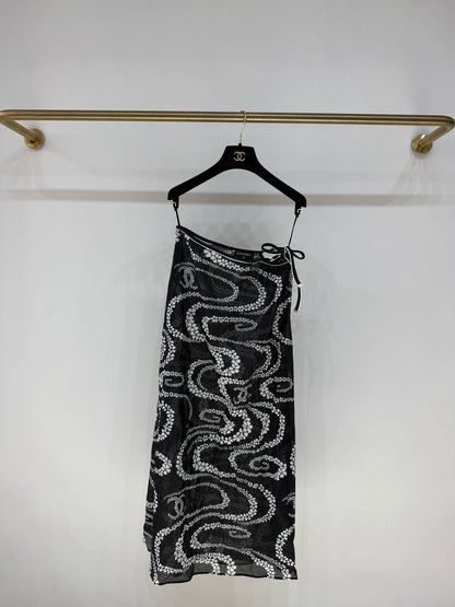 Chanel 25M coco beach series black skirt