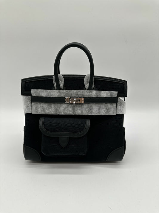 Hermès B25 Cargo Black PHW K