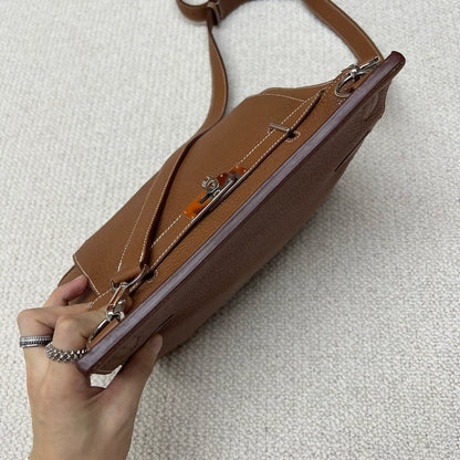 Hermès Gypsy 28, gold-brown TC leather palladium hardware