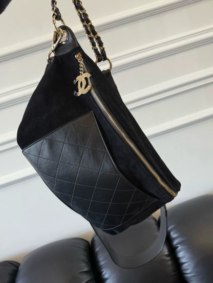 Chanel x Pharrell black & gold belt bag/crossbody bag