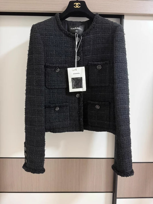Chanel 25B black tweed jacket