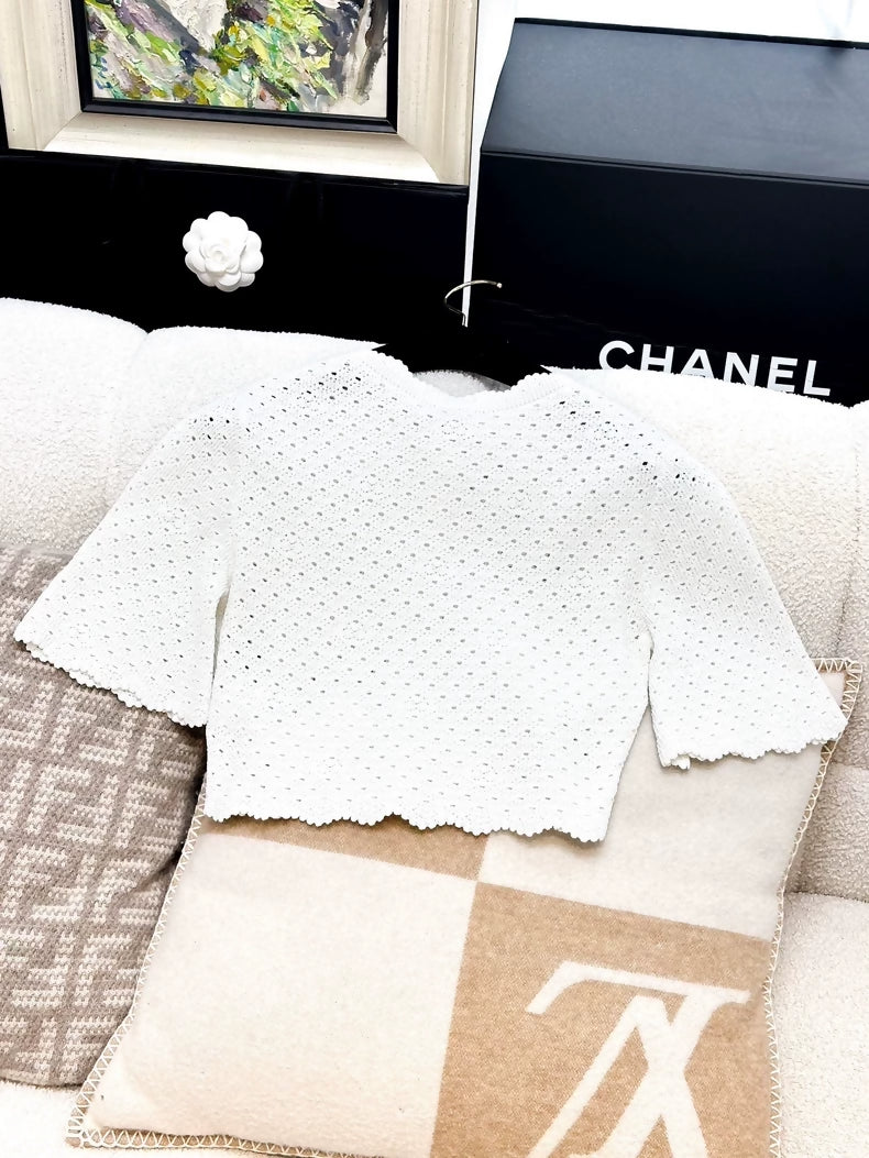Chanel 24P White Lace top