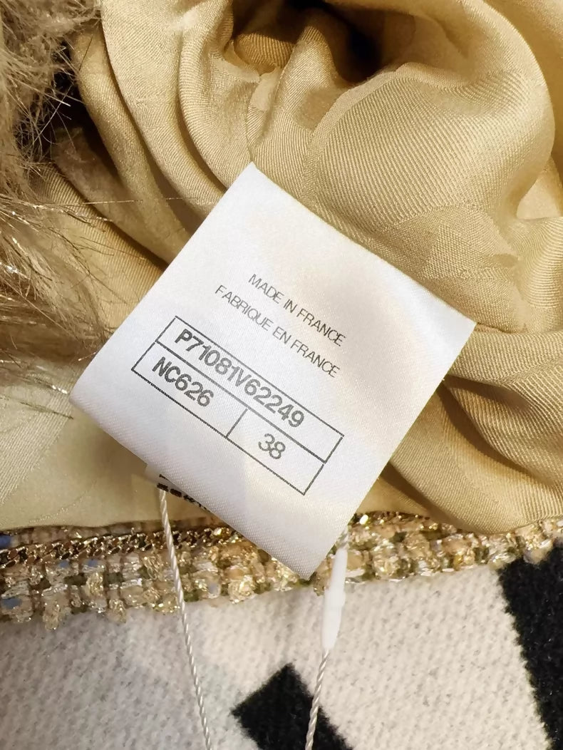 Chanel 21A Gold Fur Coat