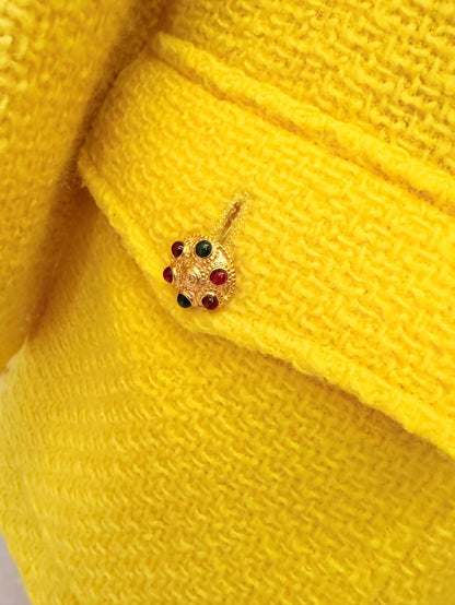Chanel 96A Yellow Tweed Jacket