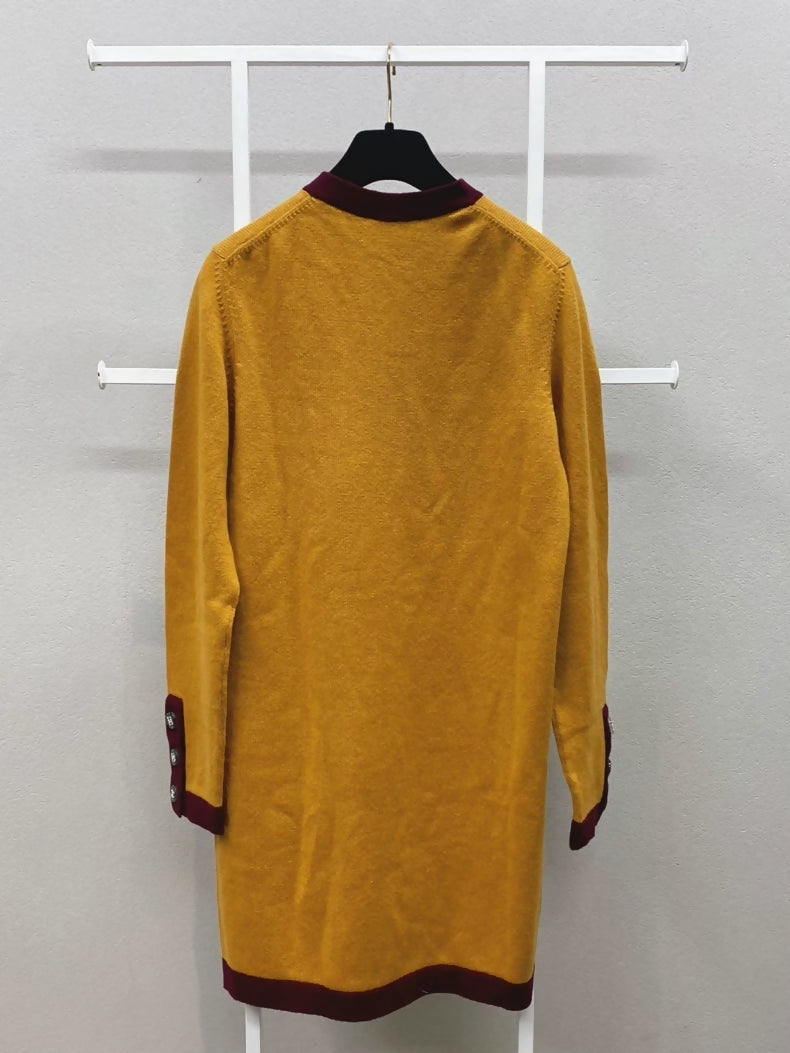 CHANEL 21K long knit cardigan dress