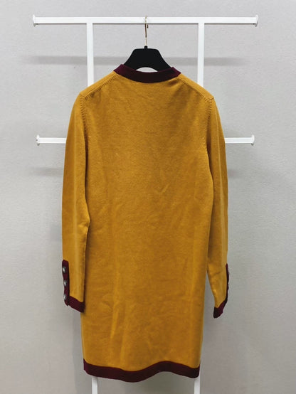 CHANEL 21K long knit cardigan dress
