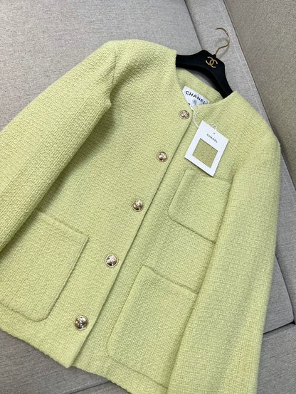 Chanel green tweed jacket
