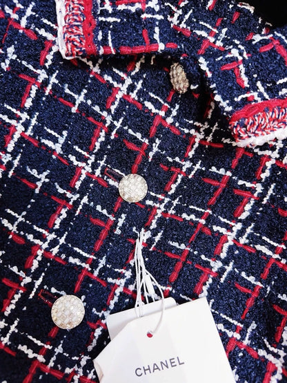 Chanel 20s Red and Blue Dress