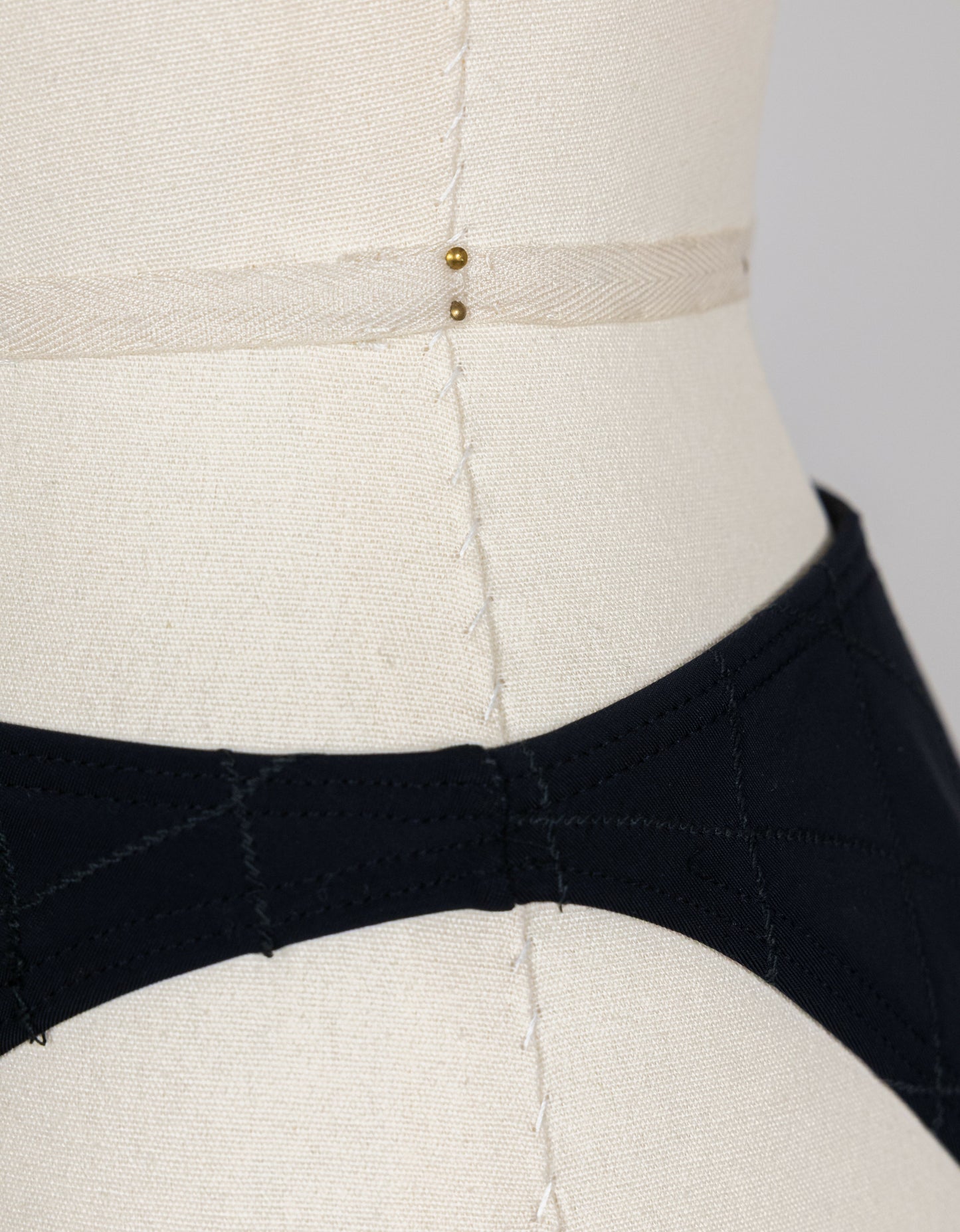 Chanel 1994 Cruise Vintage Black Logo Quilted Bikini