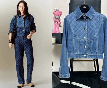 Chanel 22b blue denim jacket
