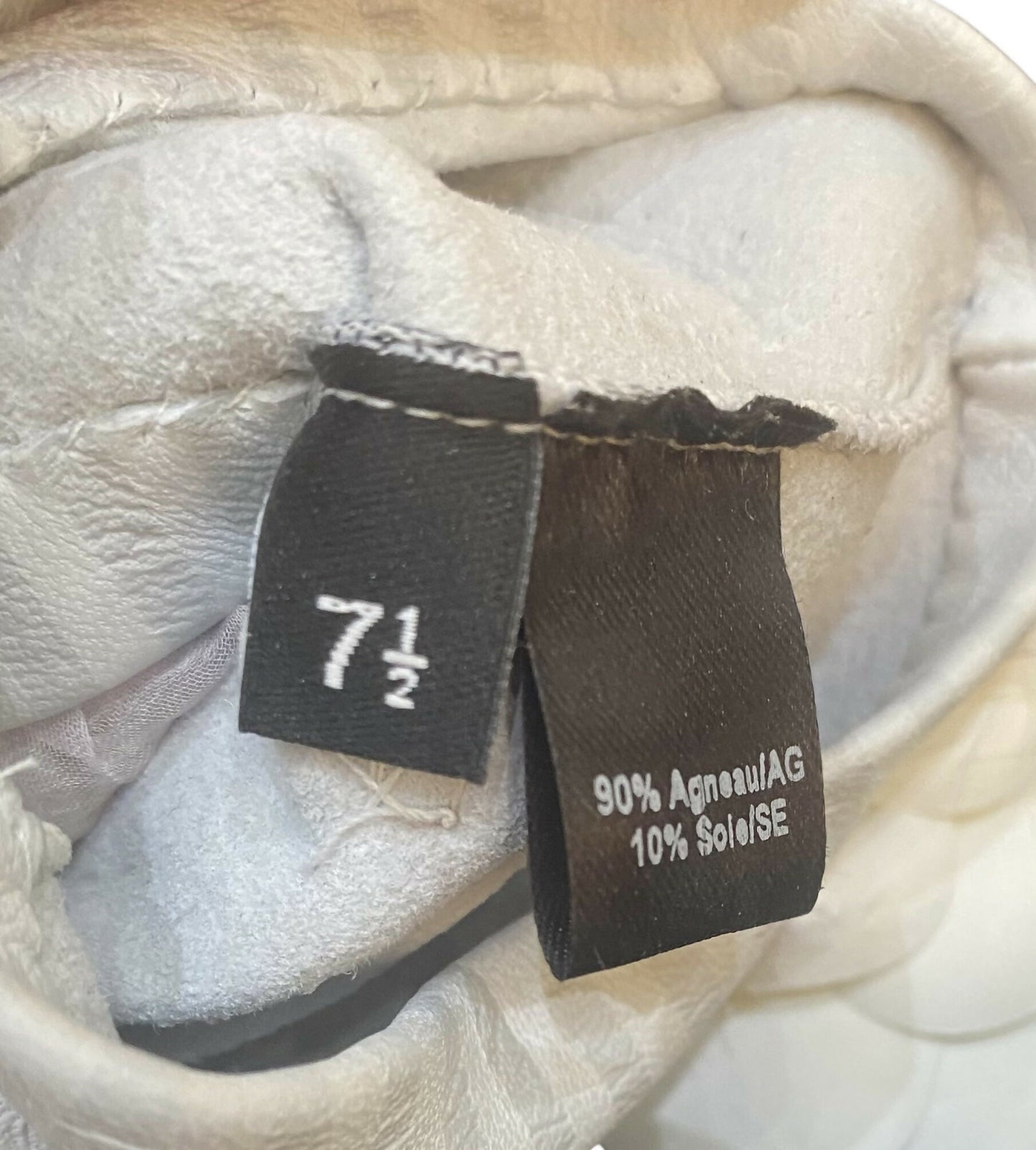 Rare Chanel 13C Paris-Versailles Mint Green Leather Silk Bows CC Fingerless Gloves Size 7.5