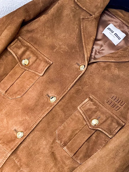 Miumiu brown suede jacket