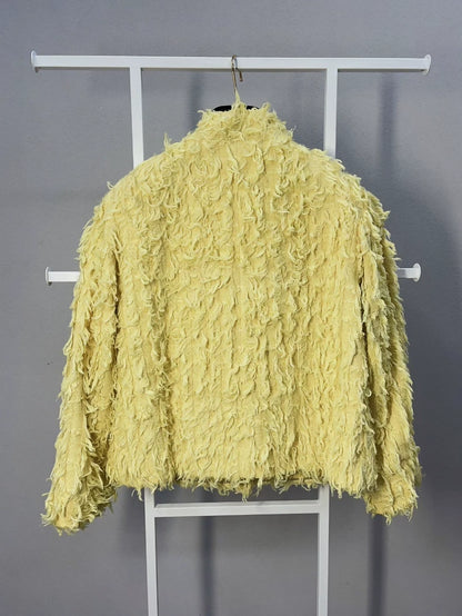 Chanel 21 yellow tweed jacket