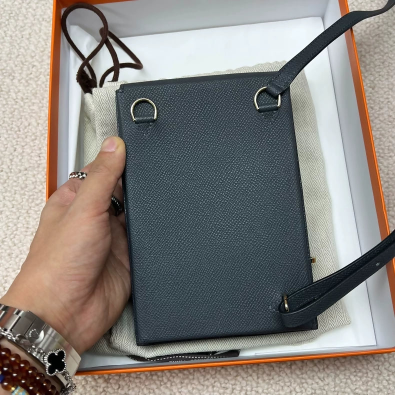 Hermes kelly Multi-pocket To Go Pouch Gris Misty Permabrass Hardware