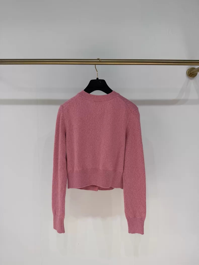 Chanel 24A pink Cashmere Cardigan
