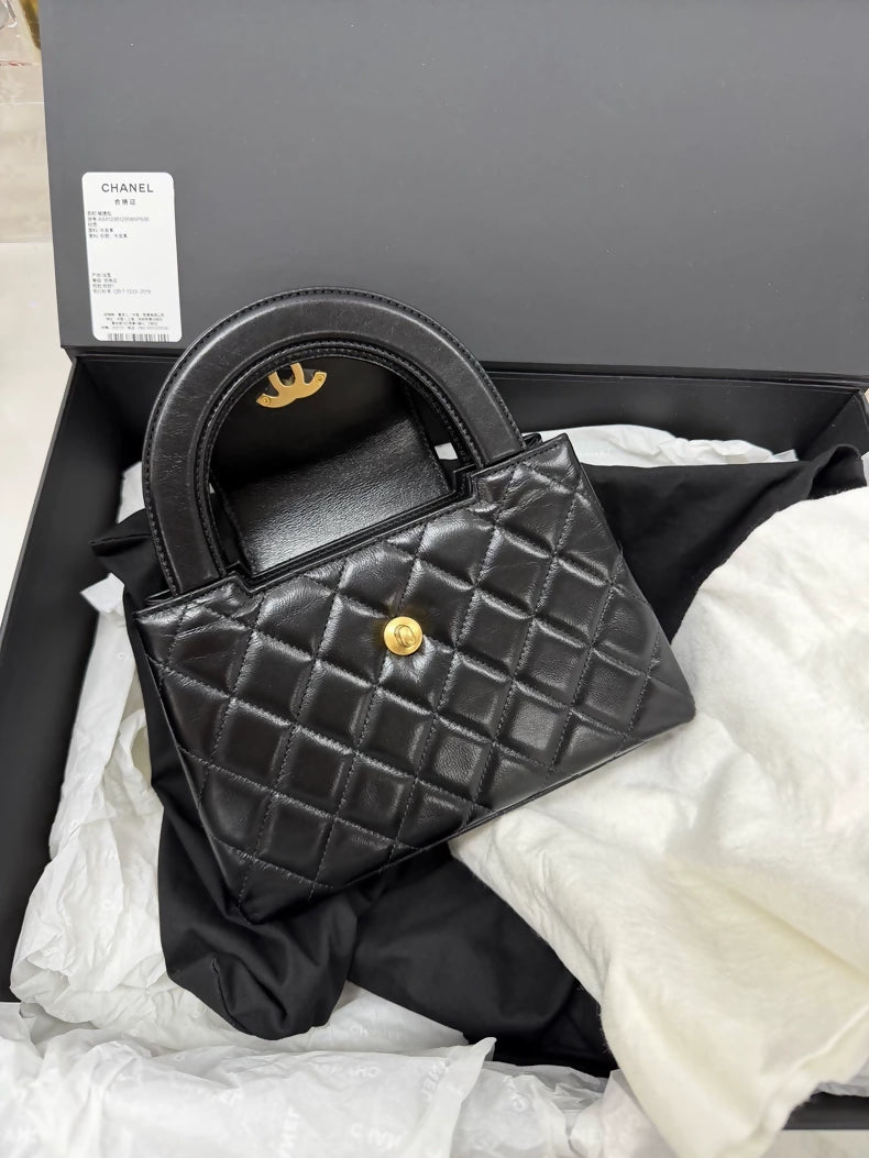 Chanel Kelly Black Large Handbag/Crossbody Bag