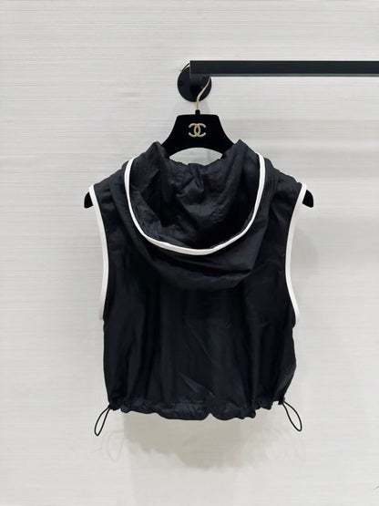 Chanel Coco Beach Classic Striped Knit Vest, size F34