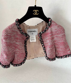 Chanel 14S Pink Tweed Cardigan