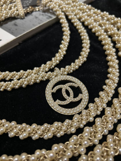Chanel 2017 Metropolitan Multi-Layer Pearl Necklace