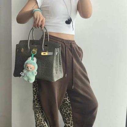 Hermès Birkin 30 Turtledove Gray Shiny Crocodile Leather with Gold Hardware
