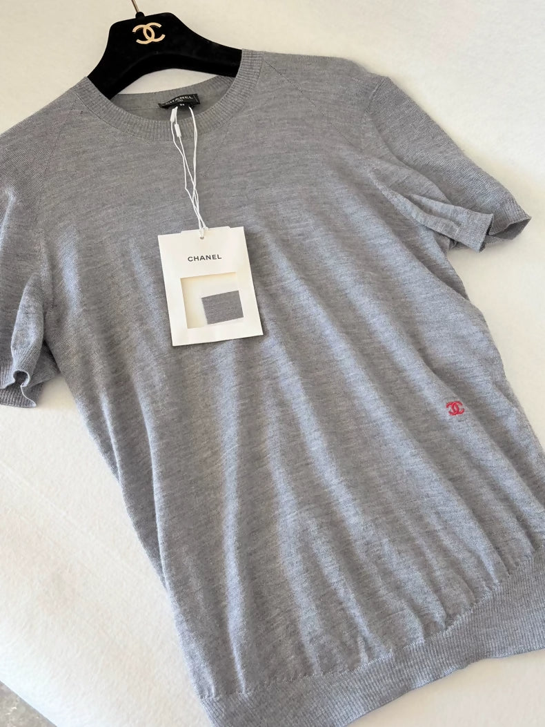 Chanel 26P Grey Knit top