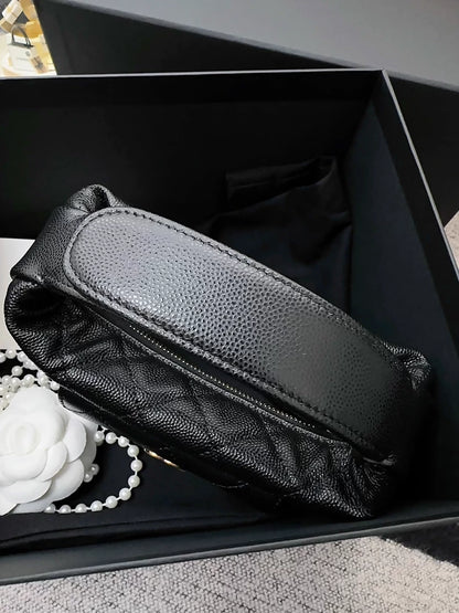Chanel 23B black and gold crescent moon handbag