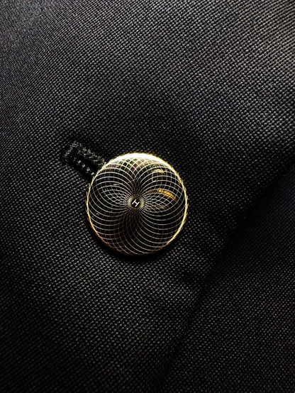 Hermes navy blue wool blazer