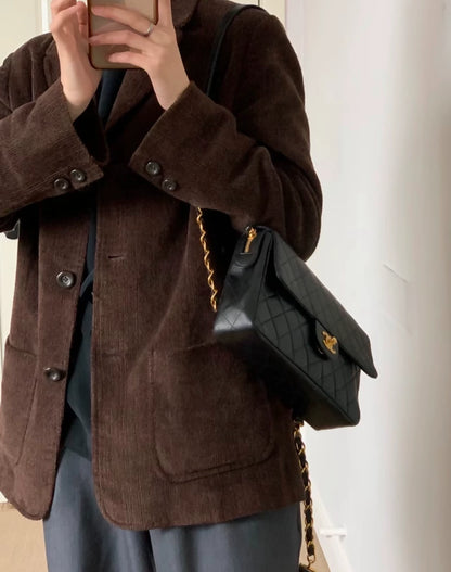 Chanel CF backpack in black leather with gold hardware